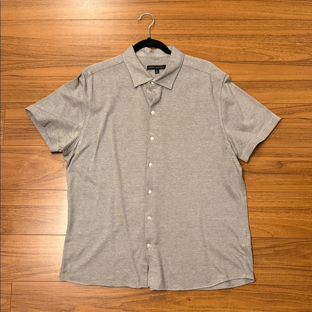 Robert Barakett Light Green/Gray Casual Button Down Shirt